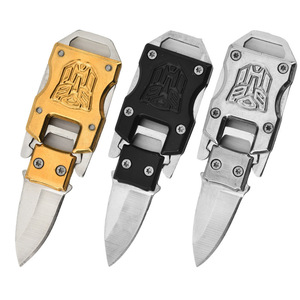 Coltello Pieghevole Portatile Mini da Campeggio in Acciaio Inox Multifunzione Durevole con Portachiavi Collana per Sopravvivenza e <span class=keywords><strong>Autodifesa</strong></span> - Product Image 1