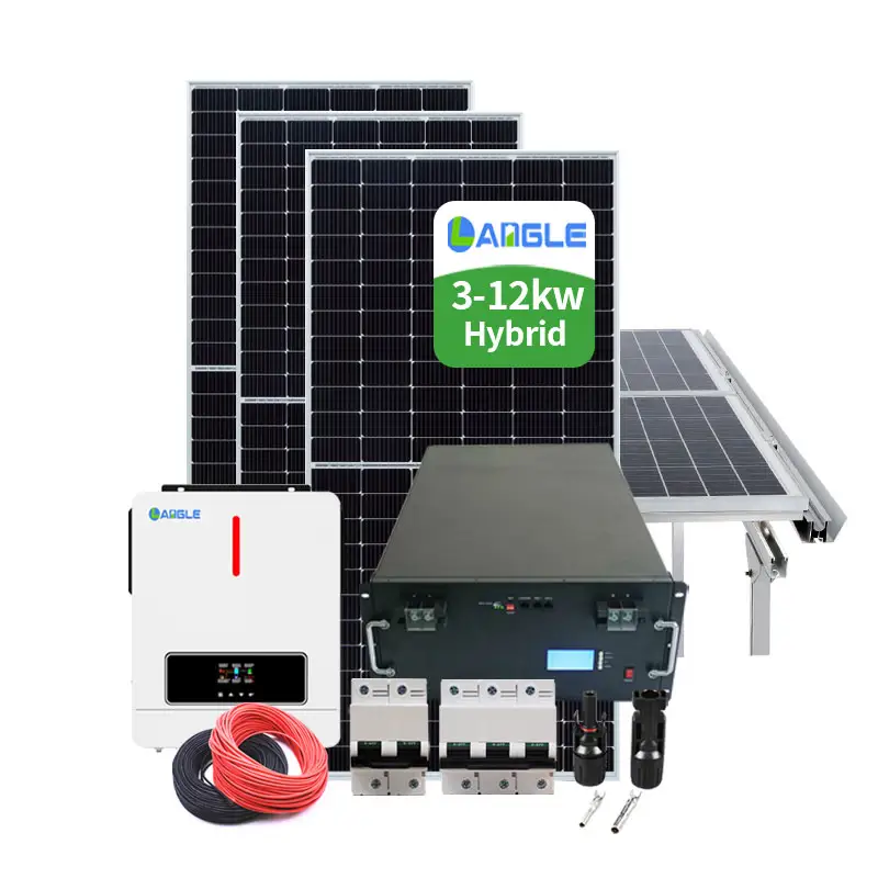 Langle dropshipping 3-50KW hibrid fotovoltaik güç jeneratör sistemi endüstriyel ve ticari güneş enerjisi sistemi