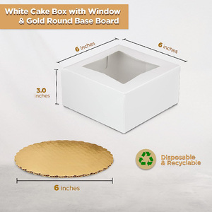 Vente en gros d'usine, boîte alimentaire personnalisée et boîte en papier PR de luxe blanc ivoire haut de gamme avec emballage cadeau exquis pour gâteau de mariage - Product Image 6