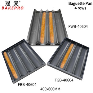 Bandeja <span class=keywords><strong>para</strong></span> Hornear Baguettes Antiadherente <span class=keywords><strong>de</strong></span> Aluminio Bake Pro FBB-4060, Utensilios <span class=keywords><strong>de</strong></span> Panadería, Capacidad <span class=keywords><strong>para</strong></span> 4 Filas - Product Image 5