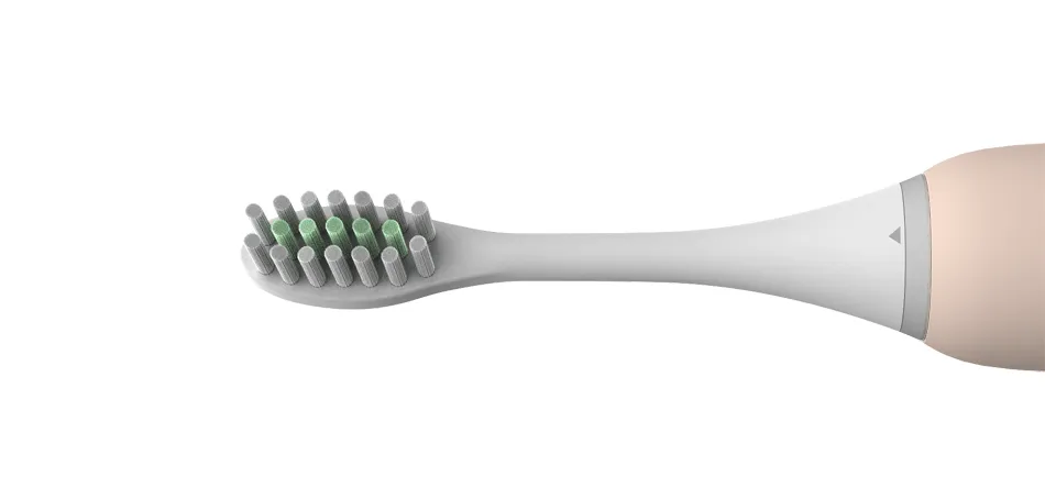 يصل إلى أسفل حركة فرشاة الأسنان الكهربائية إسفنجة من الميلامين مع بيروكسيد نانو الجسيمات رأس فرشاة الأسنان لتبييض الأسنان
