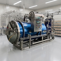 Stérilisateur à double porte de type pulvérisation d'eau pour la stérilisation des aliments en conserve