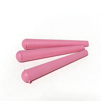 Conteneur de cigares conique hermétique en plastique de 120 mm avec couvercle à charnière, résistant aux enfants, pour vente en gros