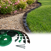 Bordure de jardin en plastique pour pelouse et fleurs, bande de séparation en plastique pour gazon et pierres, barrière de rétention de sol pour jardin