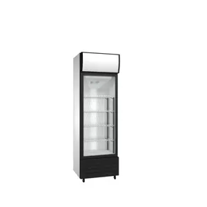400L Vertical Glass Door Soft Drinks Refrigerator Commercial Upright Fridge