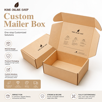 Boîtes d'expédition en carton ondulé kraft recyclables pour l'e-commerce, personnalisées avec logo, pour vêtements, avec impression OEM.