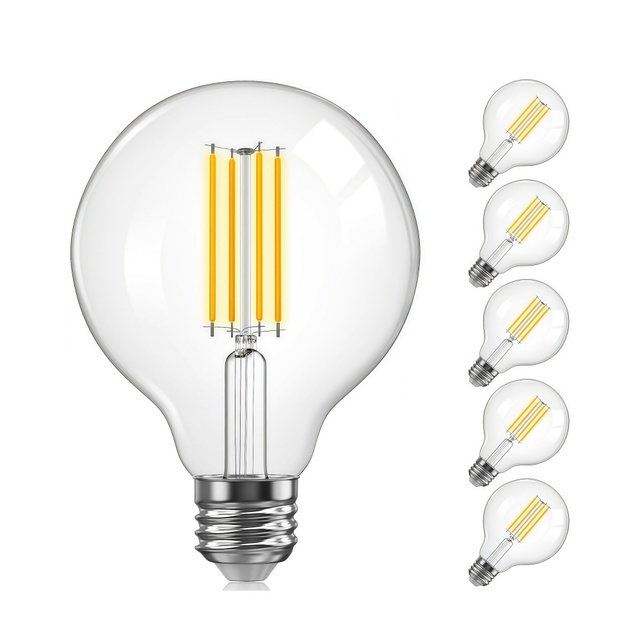 Edison G125 4W-12W Glass Globe LED Filament Bulb G125 Base AC/DC 12V-36V Lighting