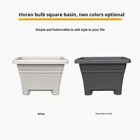 Série Hollen, style minimaliste nordique, pots à fleurs carrés sur pied, en plastique robuste et durable, économie d'eau, vente en gros
