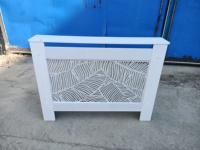 Vente en gros de radiateur blanc de maison moderne, couverture de chauffage en bois massif perforé, couverture de radiateur en MDF de plinthe