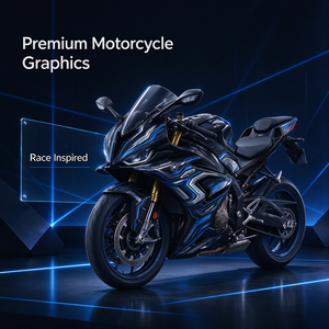 Autocollants graphiques complets pour moto imperméables, kit d'autocollants en vinyle autocollants pour moto - Product Image 4