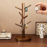 Support moderne en bois en forme d'arbre pour tasses et séchoir à vaisselle, idéal pour le rangement de tasses, verres et tasses à thé dans la cuisine ou lors de fêtes