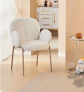 Cómoda Chaise de cocina Salle a Manger patas de <span class=keywords><strong>metal</strong></span> sin brazos tapizadas comedor sillas de sala de estar - Product Image 4