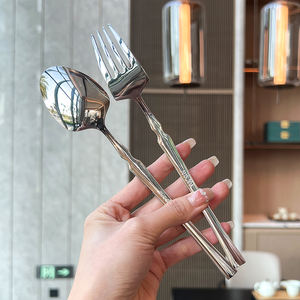 DF BC Fashion Nouveauté Spéciale – Couverts en Acier Inoxydable à Manche Martelé : Couteau de Table, Couteau à Steak, Fourchettes de Table, Fourchettes à Dessert – Personnalisables - Product Image 1