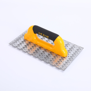 Truelle de finition pour béton <span class=keywords><strong>Goldblatt</strong></span> Pro Industrial 480 dents, acier galvanisé à chaud, poignée ergonomique souple, anti-retournement, pour le bricolage - Product Image 1