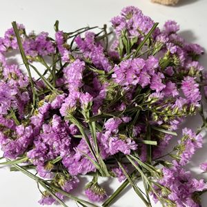 Limonium Essiccato Naturale con Petali Essiccati all'Aria, Bouquet di Statice per Fiori da Matrimonio, Riempitivi Floreali, Coriandoli - Product Image 1