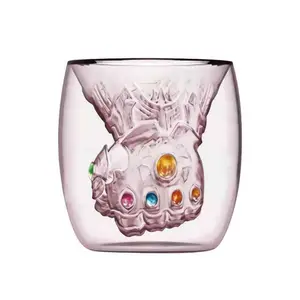 Thanos इन्फिनिटी बीड़ा गर्मी-प्रतिरोधी डबल दीवार ग्लास कप दूध कॉफी मग चाय व्हिस्की के लिए - Product Image 1