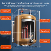 Chauffe-Eau Électrique pour Évier de 6L, 10L, 15L, Stérilisateur à Chaleur, Ballon d'Eau Chaude pour Cuisine et Salle de Bain