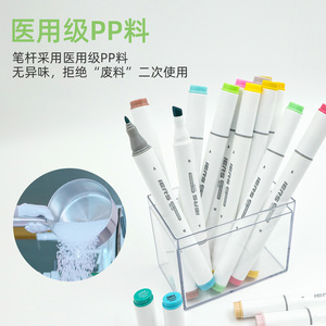 Ensemble de marqueurs à alcool personnalisés avec logo, 40/60/80/120/240/300 couleurs, feutres à double embout pour croquis, fournitures scolaires - Product Image 5