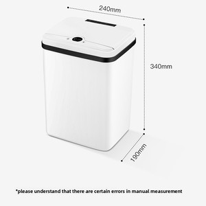 ถังขยะไฟฟ้าอัตโนมัติสำหรับห้องน้ำอัจฉริยะชาร์จพลังงานแสงอาทิตย์พร้อมฝาปิดใช้ในบ้านห้องนอนห้องนั่งเล่น - Product Image 3