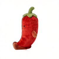 Peluche de piment doux personnalisée de haute qualité, jouet en peluche drôle de dessin animé, poupées de piment rouge pour cadeaux d'enfants, peluche de piment doux