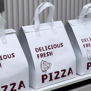 Sac en aluminium non tissé pour boulangerie, pizza, sac jetable, isolation et impression de logo avec poignée - Product Image 6