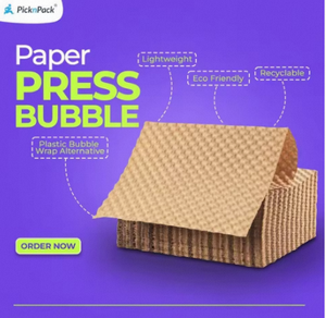 Feuille de papier bulle en kraft nid d'abeille double face écologique 20x12 pouces |   Emballage de coussin réutilisable en PVC enduit |   Lot de 50 - Product Image 3