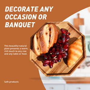 Bandeja de servicio de madera de acacia ecológica 3 en un conjunto de almacenamiento y comida y aperitivos para cualquier sala de estar y dormitorio - Product Image 3