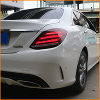 Conjunto de Luces Traseras LED Dinámicas Estilo Maybach, Color Negro Ahumado y Rojo, para Mercedes Benz Clase E W213 2016-2020