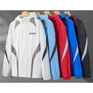 Fabricant de logo personnalisé Jogging réfléchissant Zip Up Nylon Joggers Sets Coupe-vent d'extérieur pour hommes - Product Image 4