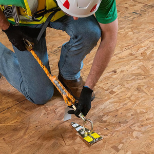 <span class=keywords><strong>Ancrage</strong></span> de toit JH-Mech Anneau de taureau durable Ancre de protection contre les chutes de toit en acier galvanisé zingué jaune doré - Product Image 3