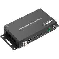 Extensor de Fibra Óptica HDMI/RS232 4K, Transceptor Óptico HDMI con IR/RS-232 Bidireccional