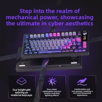 Clavier mécanique sans fil Langtu LT75 avec rétroéclairage RGB, connectivité triple mode, ergonomique, pour le bureau et les esports