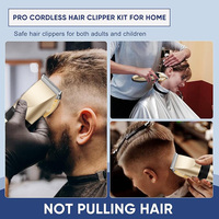 Tondeuse à cheveux professionnelle sans fil rechargeable pour homme, machine de coupe électrique pour hommes