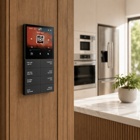 Panneau de commande vocal intelligent Android 480x480 avec écran IPS 4 pouces en verre pour projet de villa, contrôle à distance via application Zigbee KNX, alimentation 12-24V
