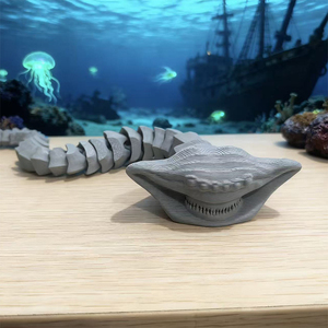 Grand monstre marin imprimé en 3D, jouet articulé flexible anti-stress, créature marine de haute mer, objet de collection, jouet de bureau pour soulager le stress - Product Image 3