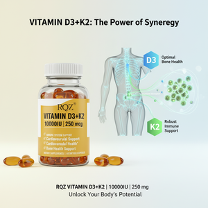 Capsule di Vitamina <span class=keywords><strong>D3</strong></span>+K2 10000UI+250mcg - OEM ODM Etichetta Privata - Supporto per la Salute del Sistema Immunitario, delle Ossa e del Cuore - Product Image 3