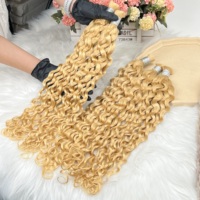 Capelli Umani 100% Double Drawn per Intrecciare, Onda Acqua 613, Capelli Umani Brasiliani Grezzi 12A, Bulk per Intrecciare Stile Boho