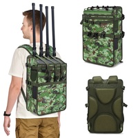 Sac à dos tactique pour hommes, fermeture à glissière, grande capacité, camping en plein air, doublure en polyester, dos respirant renforcé en EVA pour les activités