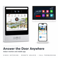 Terminal Interkom Video VF733 Palm Vein Face Palm Print Android 14 POE dengan Kontrol Akses Pintu dan Kontrol Lift