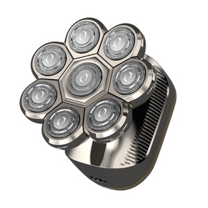 เครื่องโกนหนวด 8D สำหรับผู้ชายหัวล้าน รุ่นอัพเกรด 5-in-1 กันน้ำ พร้อมจอ LED ชาร์จ USB ชุดอุปกรณ์ดูแลเส้นผม - Product Image 4
