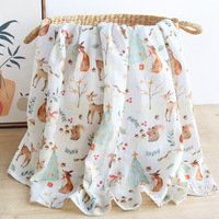 ManliBaby 2026 Nouvelle couverture d'emmaillotage en coton de bambou 47x47 pouces, literie pour enfants, couverture en mousseline pour nouveau-né, motif de Noël