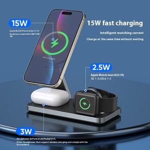 Estación de Carga Inalámbrica 3 en 1, Carga el Teléfono, el Reloj y los Auriculares en un Elegante Soporte - Product Image 3