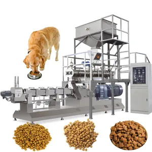 Máquina de processamento de ração para animais de estimação para fazer ração para cães