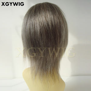 100% เวอร์จินบราซิลมนุษย์<span class=keywords><strong>ผม</strong></span>แสงระบายอากาศเต็มมือผูก Glueless ทางการแพทย์1B กับ80% เงินสีเทาวิก<span class=keywords><strong>ผม</strong></span>สำหรับหญิงชรา - Product Image 4