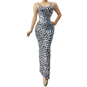 性感无袖无背亮片身体Con太阳毕业生日俱乐部礼服女士晚宴礼服女士马克西舞会晚礼服 - Product Image 1