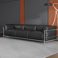 Canapé multifonctionnel en PU de style nordique, pour salon, design italien minimaliste Bauhaus, noir, une place, luxe léger