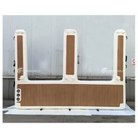 Dock pour jet ski en forme de E, double rampe de ponton personnalisée, quai gonflable marin pour les plages côtières, les marinas et les sports nautiques
