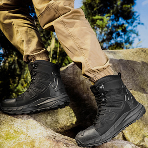 รองเท้าบูทแฟชั่นแนวยุทธวิธีสำหรับผู้ชาย, รองเท้าเดินป่ากลางแจ้งระบายอากาศได้ดีดีไซน์ใหม่ล่าสุด - Product Image 4