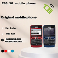 2,4'' E63 3G Mobiltelefon WIFI QWERTY-Tastatur Dual-SIM GSM Entsperrt 3G Kleines Mobiltelefon WCDMA Europa Amerika Afrika