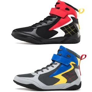Oxing-zapatos profesionales de lucha para hombre y mujer, calzado de entrenamiento de lucha para gimnasio en interiores, Sanda para niños, 2023